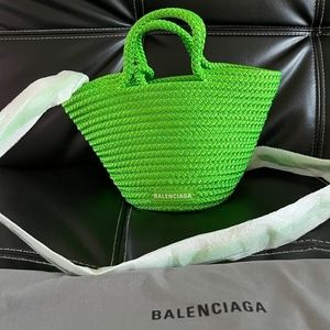 Balenciaga Ibiza Small Basket Bag with Strap